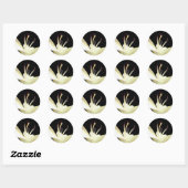 Sticker Rond Lys Lily blanche Fleurs Photo (Feuille)