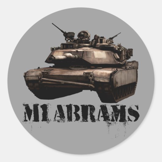 Sticker Rond M1 Abrams (Devant)