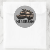 Sticker Rond M1 Abrams (Sac)