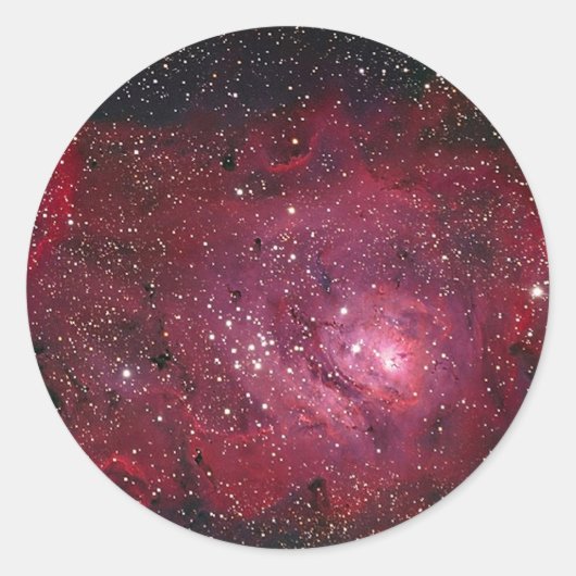 Sticker Rond M8 Lagoon Nebula NGC 6523 (Devant)