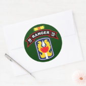 Sticker Rond M Co, 75e régiment d'infanterie - Rangers, Vietnam (Enveloppe)