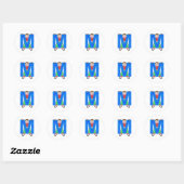 Sticker Rond M est pour (Feuille)