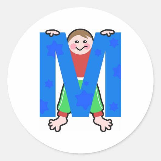 Sticker Rond M est pour (Devant)