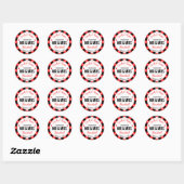 Sticker Rond M. et Mme Las Vegas Poker Chip Wedding Favor (Feuille)