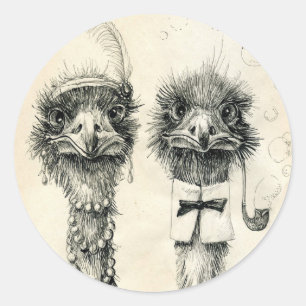 Sticker Rond M. et Mme Ostrite