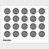 Sticker Rond M. Groom Chalkboard (Feuille)