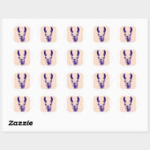 Sticker Rond M. Llama (Feuille)