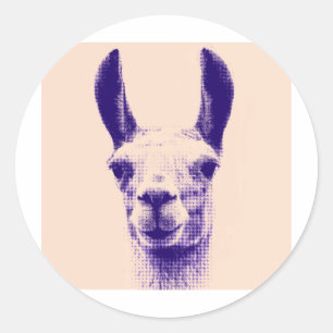 Sticker Rond M. Llama