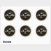 Sticker Rond M. & Mme (Feuille)