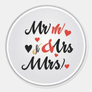 Sticker Rond M. & Mme