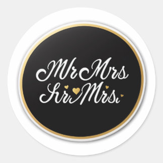 Sticker Rond M. & Mme