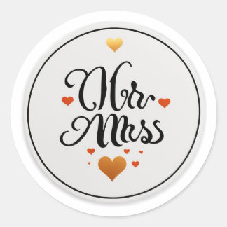 Sticker Rond M. & Mme