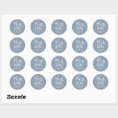 Sticker Rond M. Mme Dusty Mariage bleue (Feuille)