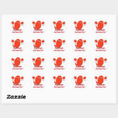 Sticker Rond M. (Mme) Heureux (Feuille)