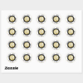Sticker Rond M. Mme MERCI (Feuille)