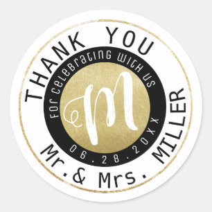 Sticker Rond M. Mme MERCI