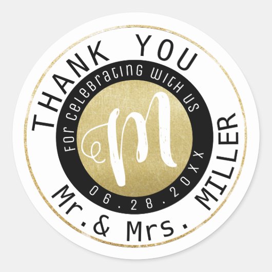 Sticker Rond M. Mme MERCI (Devant)