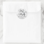 Sticker Rond M. & Mme White Mariage | Personnaliser (Sac)