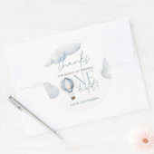 Sticker Rond M. ONEderful Hot Air Ballon Boy 1er anniversaire B (Enveloppe)