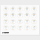 Sticker Rond M. Onederful Rainbow Boys 1er anniversaire Merci (Feuille)