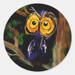 Sticker Rond M. Owl