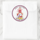 Sticker Rond M. PENGUIN Joyeux Noël, (Sac)