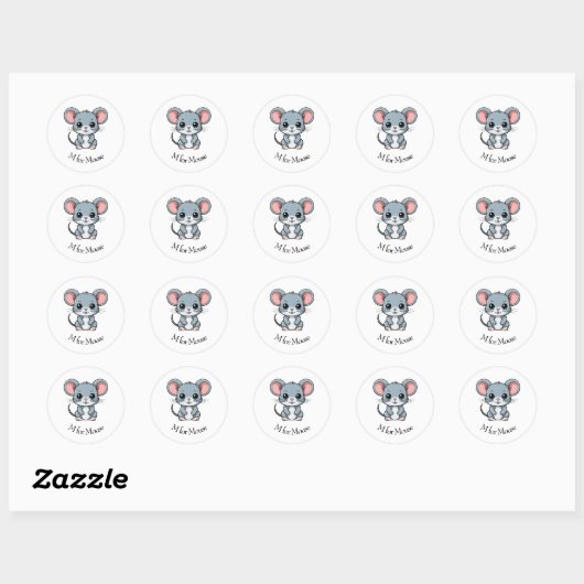 Sticker Rond M pour souris (Feuille)