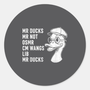 Sticker Rond M R Canards M R Pas O S M R Cm Wangs Lib M R Canar