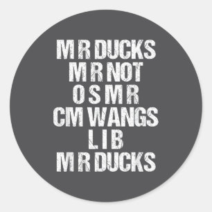 Sticker Rond M R Canards M R Pas O S M R Cm Wangs Lib M R Canar