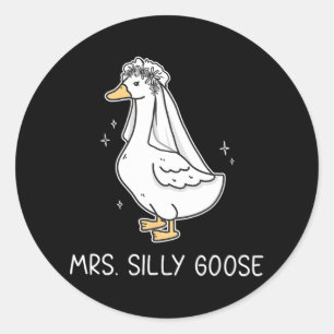 Sticker Rond M. Silly Goose Et Mme Silly Goose Couple Matchi