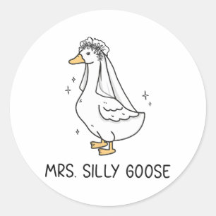 Sticker Rond M. Silly Goose Et Mme Silly Goose Couple Matchi