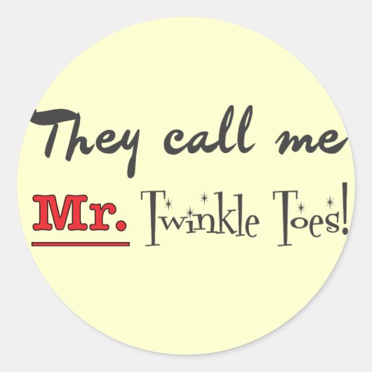 Sticker Rond M. Twinkle Toes Ballet Cadeaux (Devant)