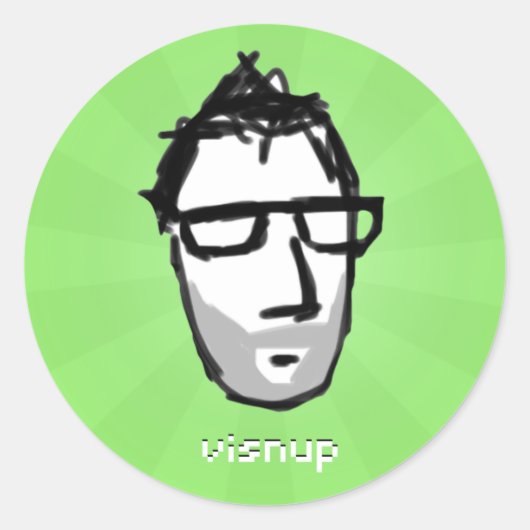 Sticker Rond m vert 2 (Devant)