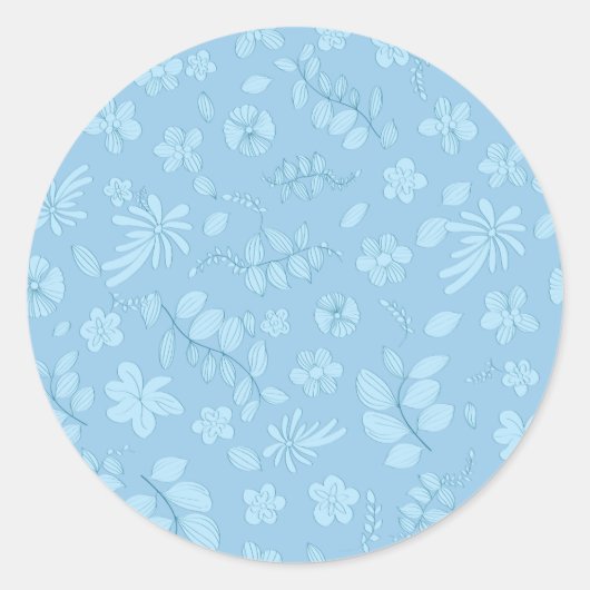 Sticker Rond Ma conception de fleurs 7 (Devant)