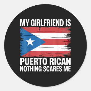 Sticker Rond Ma copine est de Porto Rico Nothing Es Me