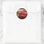 Sticker Rond Ma Corvette rouge (Sac)