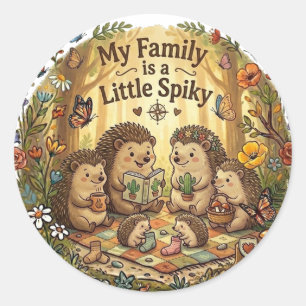 Sticker Rond Ma famille est un peu épineuse