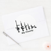 Sticker Rond Ma famille (J'aime les armes) (Enveloppe)