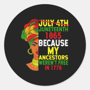 Sticker Rond Ma fête de l'Indépendance n'est pas le 4 juillet F