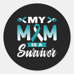 Sticker Rond Ma Mère Est Une Survivante Conscience Du Cancer Du