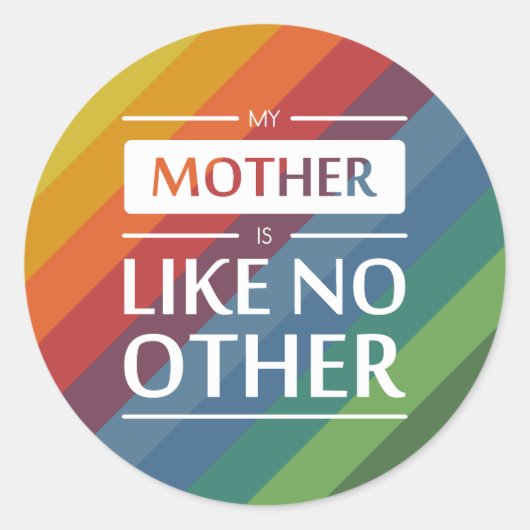 Sticker Rond Ma mère n'est pas comme les autres (Devant)