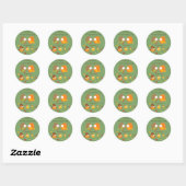 Sticker Rond Ma petite chouette (Feuille)