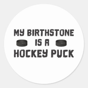 Sticker Rond Ma pierre d'oiseau est un canon de hockey