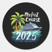 Sticker Rond Ma première croisière 2025 (Devant)