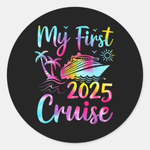 Sticker Rond Ma première croisière 2025 Vacation Matching Famil