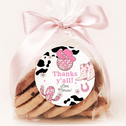 Sticker Rond Ma première fille Rodeo Merci pour votre anniversa