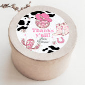 Sticker Rond Ma première fille Rodeo Merci pour votre anniversa