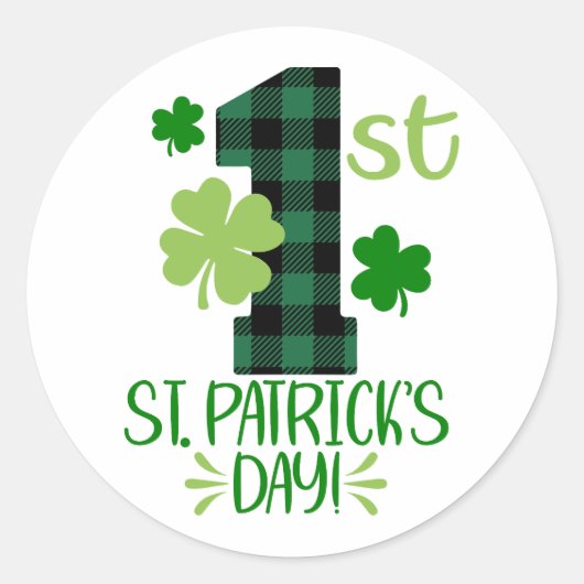 Sticker Rond Ma première St. Patrick’s Day ☘️ (Devant)