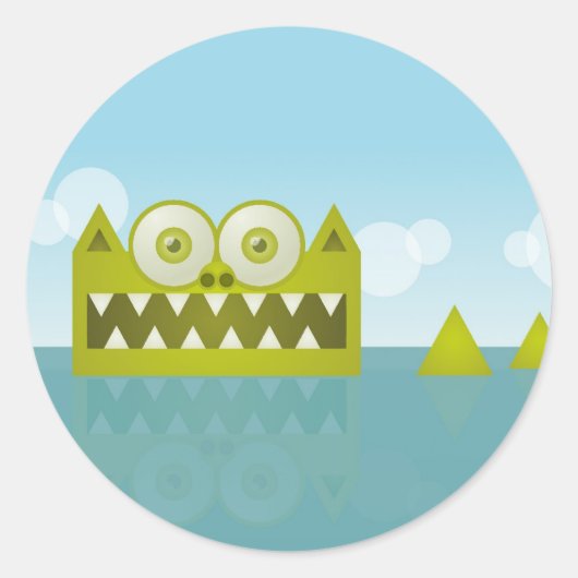 Sticker Rond Ma queue est longue (Devant)