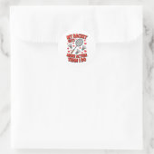 Sticker Rond Ma raquette a plus d'action que moi Funny Badmint (Sac)
